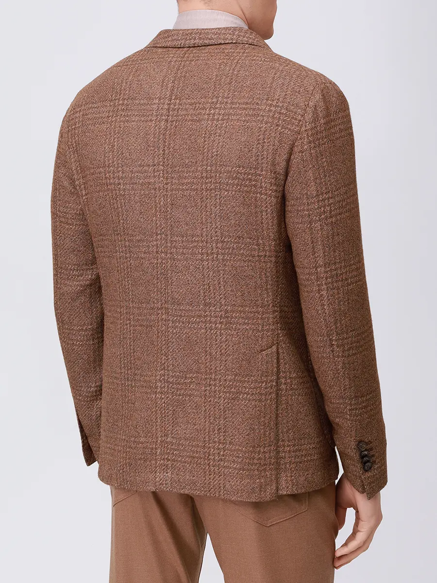 Пиджак из шерсти и хлопка L.B.M. 1911 55516/3/2887 Клетка  Фото 3