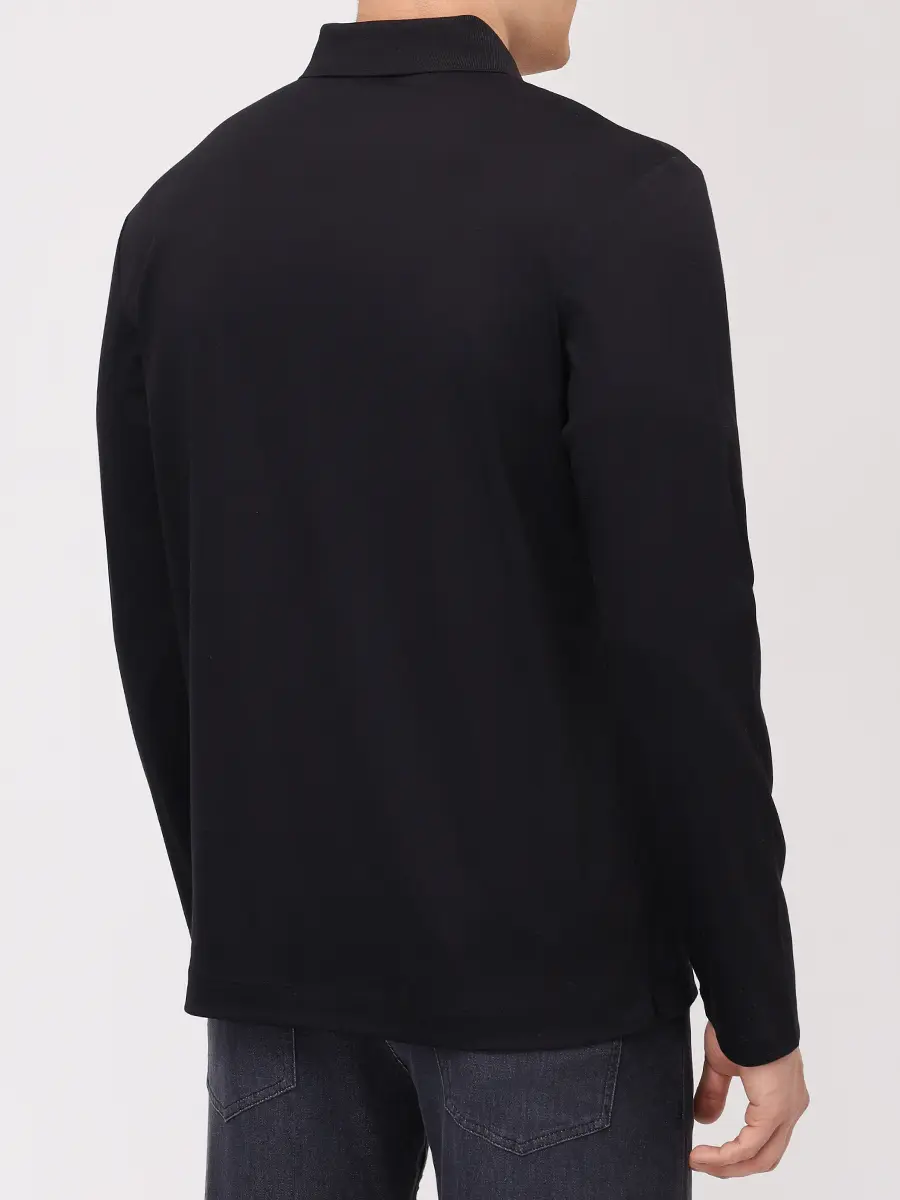 Поло хлопковое BOSS 50523917/002 Черный  Фото 3