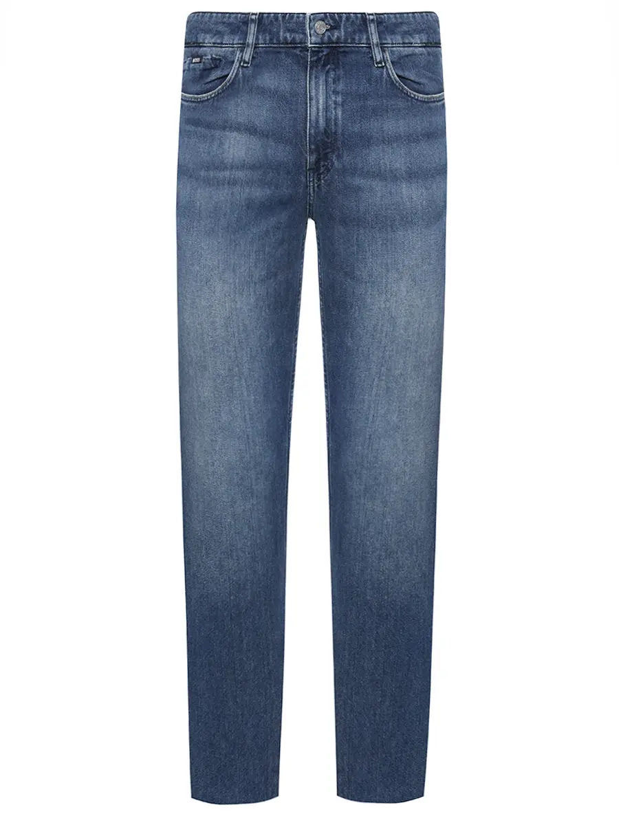 Джинсы Slim Fit хлопковые BOSS 50552955/413 Синий 
