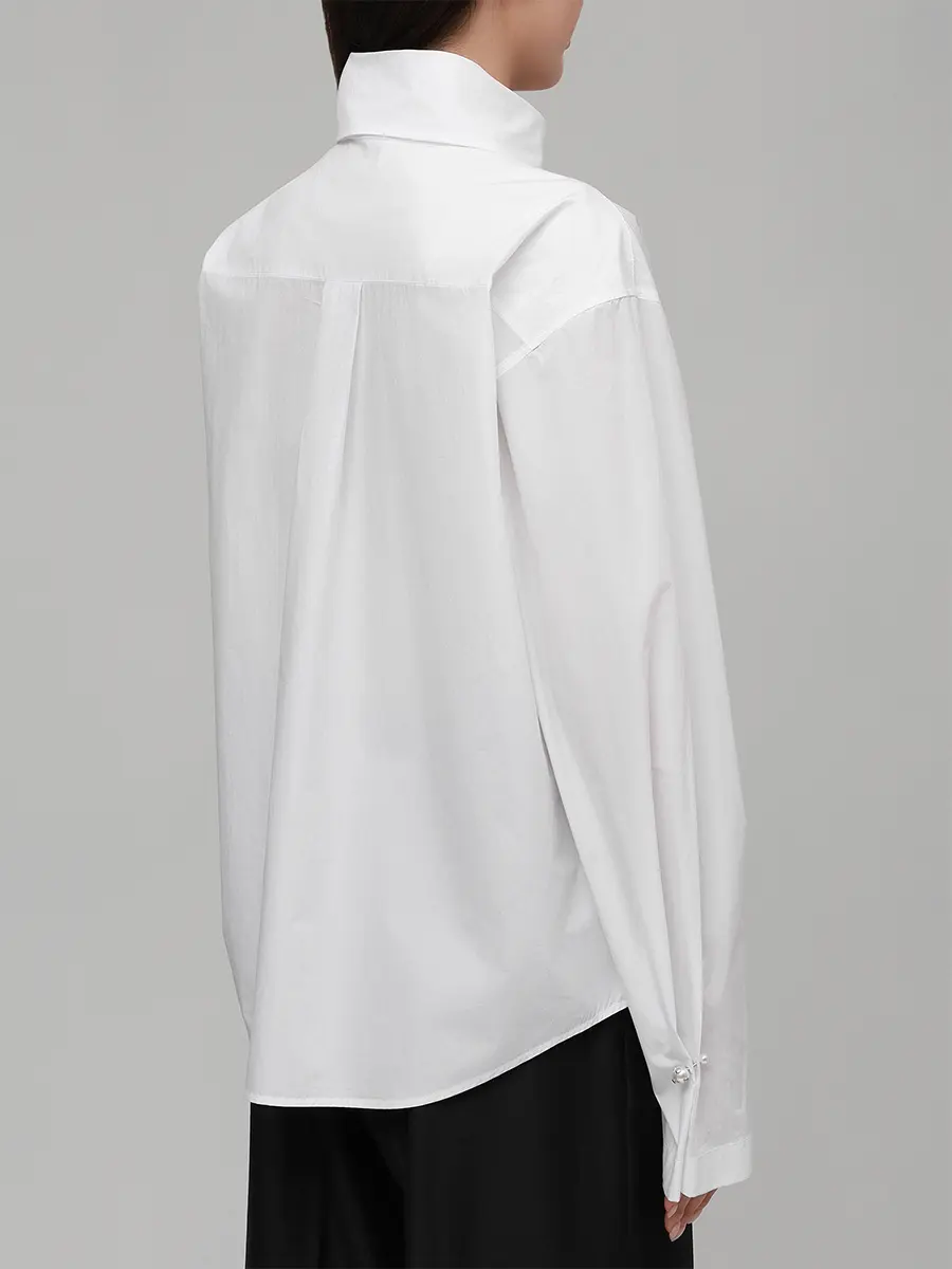 

Блуза хлопковая, Белый, A022066280001