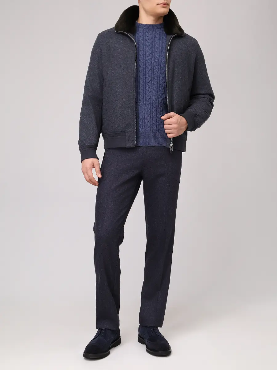 Джемпер кашемировый AGNONA K110U58U-6K0811U-B39 Синий  Фото 2