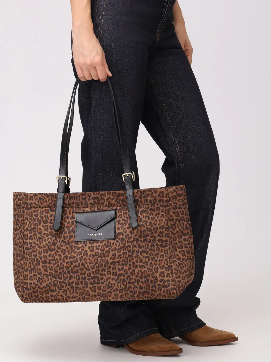 Сумка текстильная LANCASTER 518-048-CAMELLEOP Анималистичный принт  Фото 2