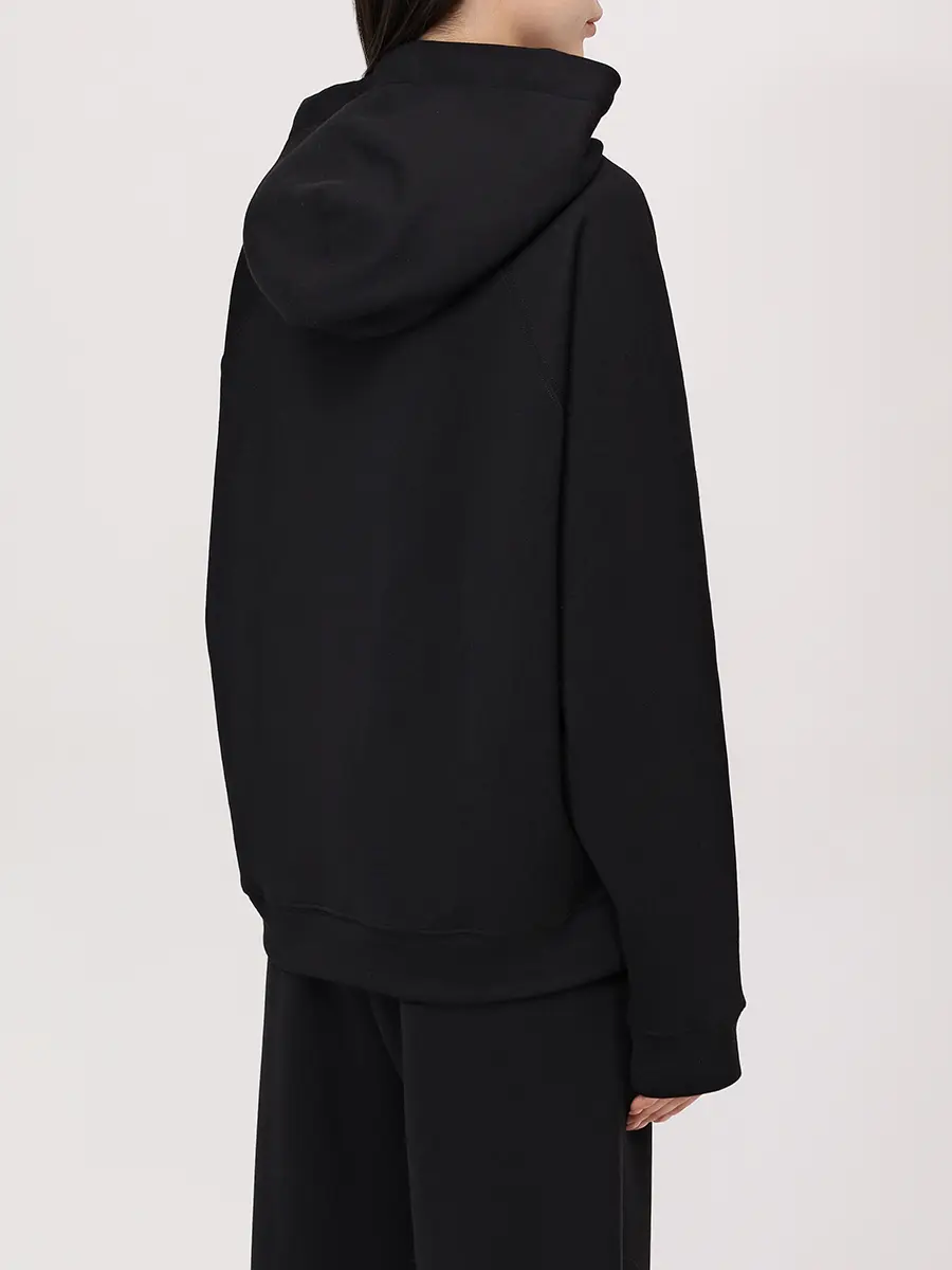 Худи однотонное PAUL & SHARK 15351802/011 Черный  Фото 3