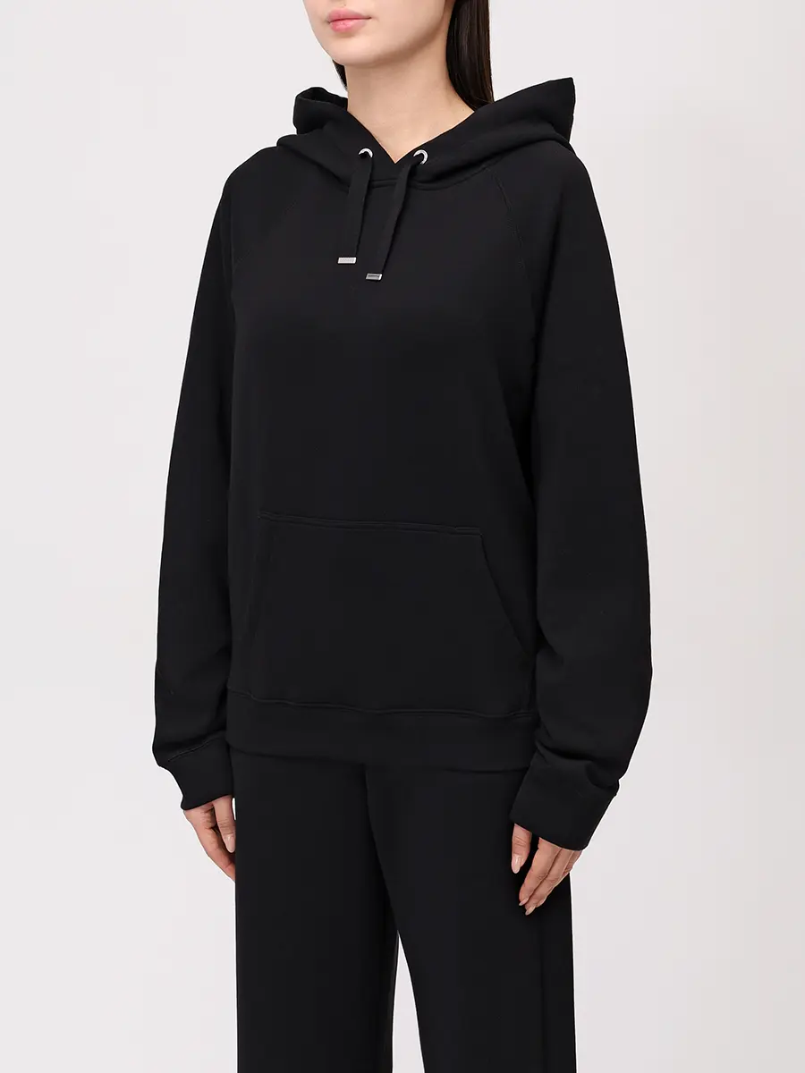 Худи однотонное PAUL & SHARK 15351802/011 Черный  Фото 4