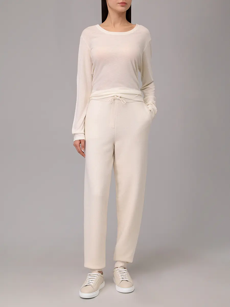 Лонгслив из вискозы и шерсти Ava LOULOU DE SAISON AVA LDS Белый  Фото 2