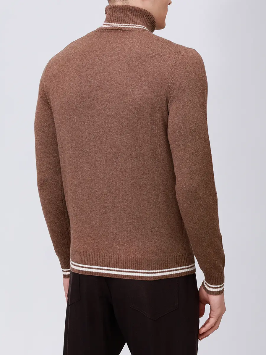 Свитер из шерсти и кашемира L.B.M. 1911 59503/1/6351 Коричневый  Фото 3