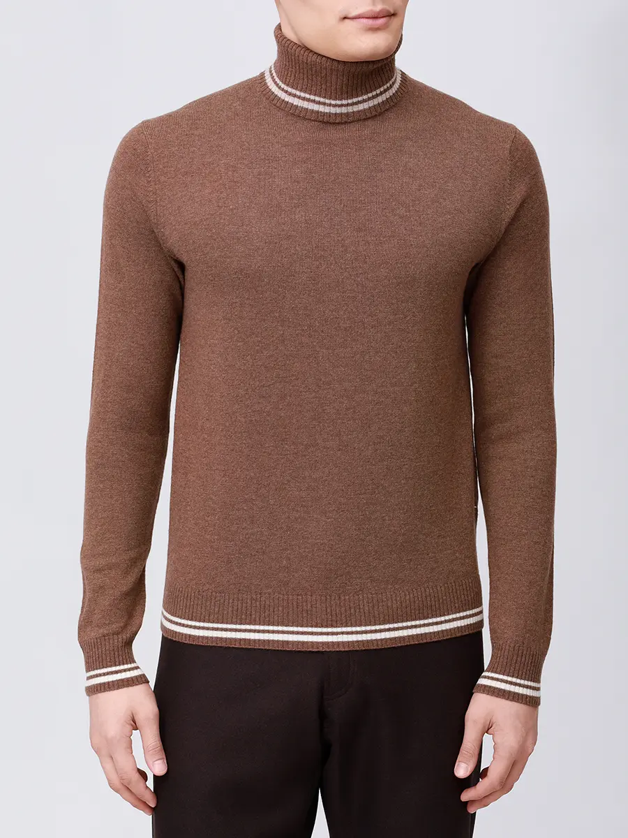 Свитер из шерсти и кашемира L.B.M. 1911 59503/1/6351 Коричневый  Фото 4