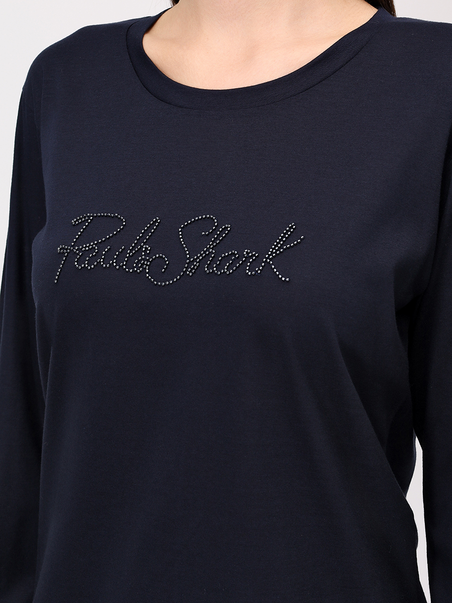 Лонгслив из хлопка и лиоцелла PAUL & SHARK 15351603/050 Синий  Фото 5