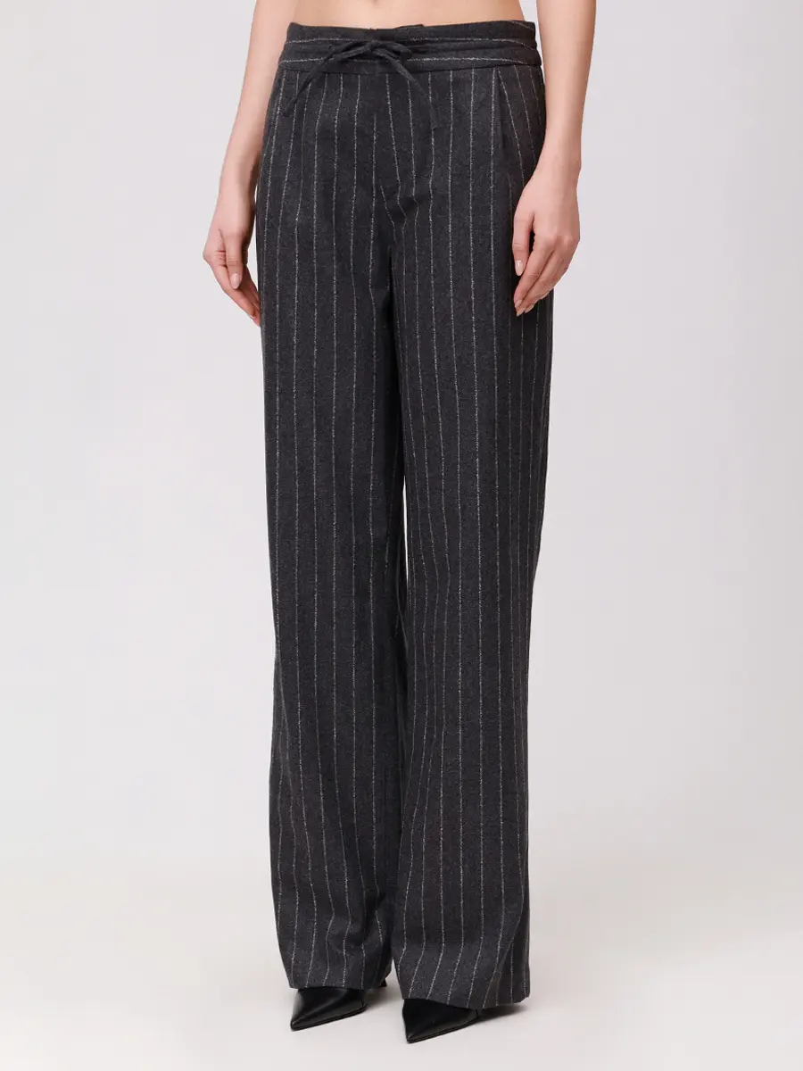 Брюки шерстяные LOULOU DE SAISON LIZZIE Полоска  Фото 4