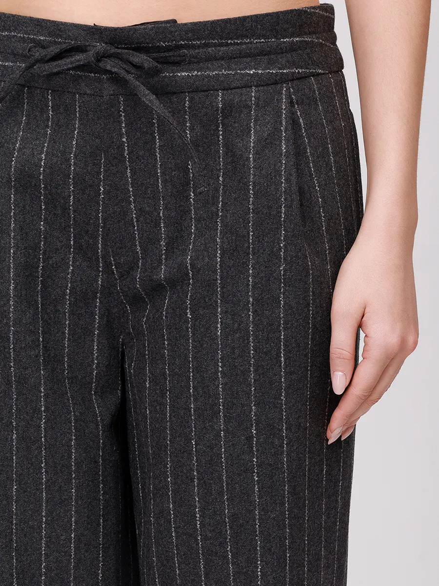 Брюки шерстяные LOULOU DE SAISON LIZZIE Полоска  Фото 5