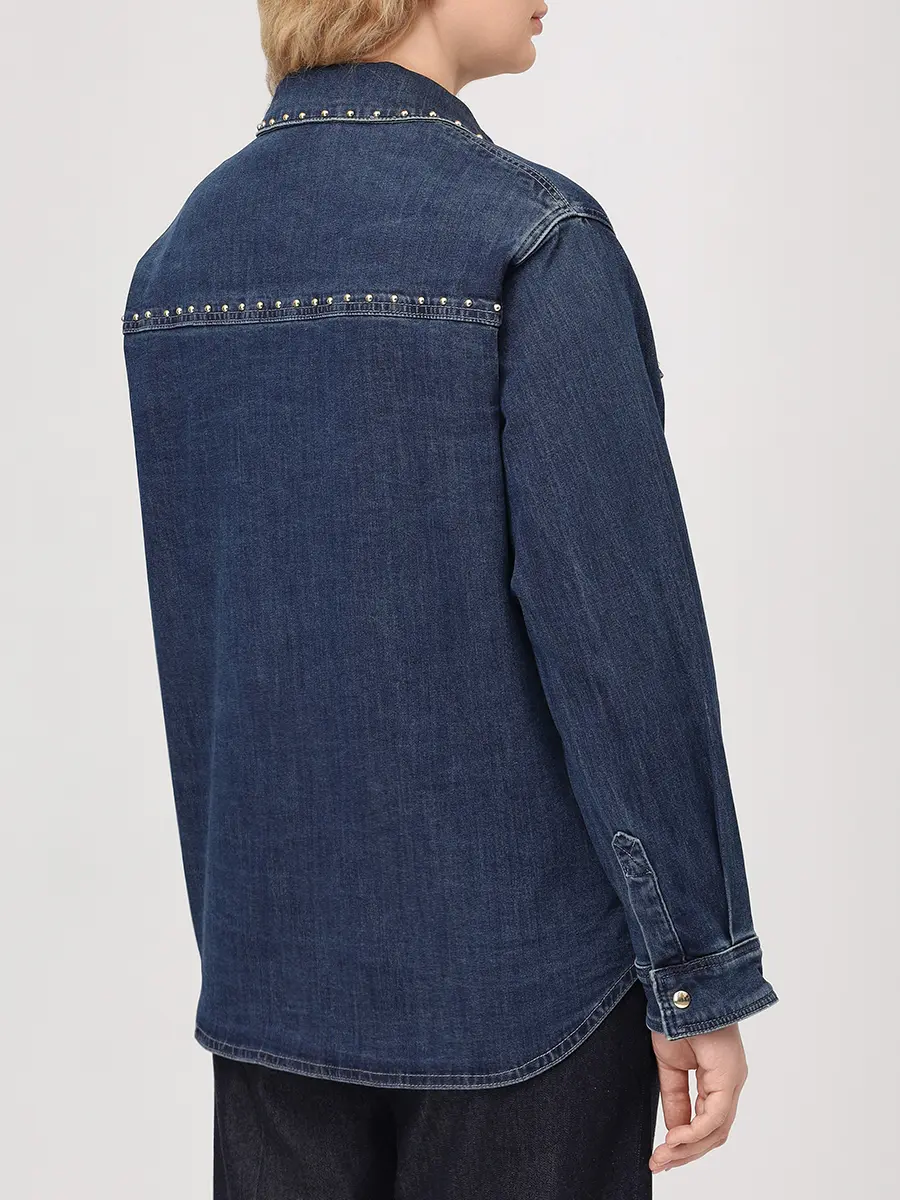 Рубашка джинсовая ELENA MIRO 5406P126XJ34 Синий  Фото 3