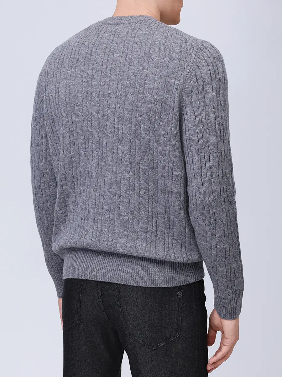 Джемпер шерстяной BOSS 50549975/030 Серый  Фото 3