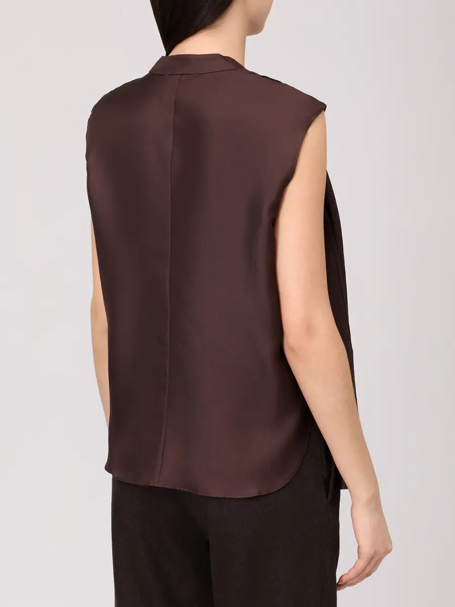 Топ шелковый Sade LOULOU DE SAISON SADE Коричневый  Фото 3