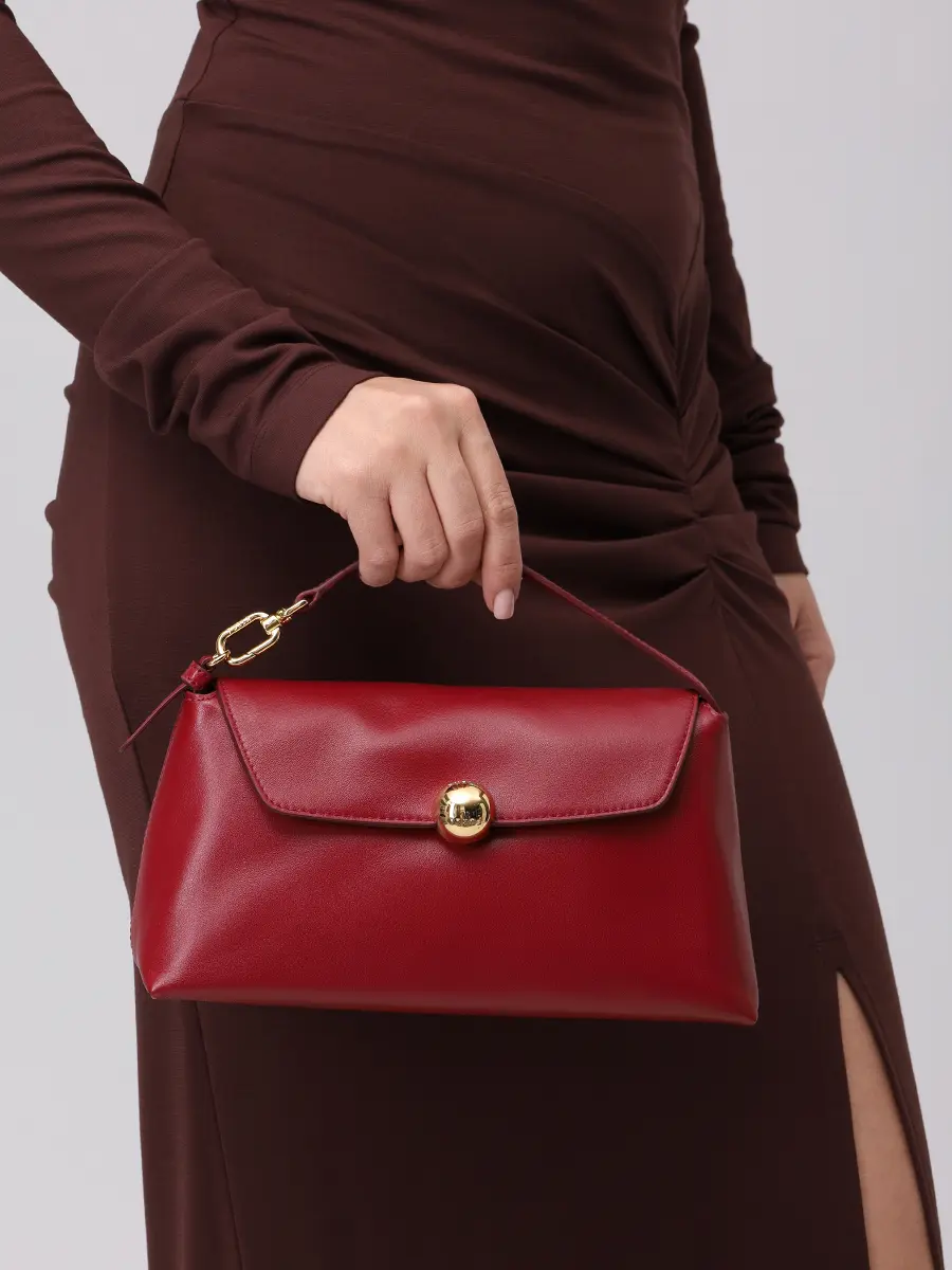 Сумка кожаная Sfera FURLA WE00680-BX2269-CGQ00 Бордовый  Фото 2