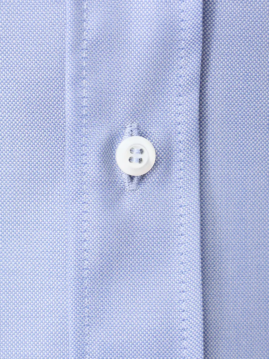Рубашка Slim Fit шерстяная BRUNELLO CUCINELLI MY6431718 C010 Голубой  Фото 6