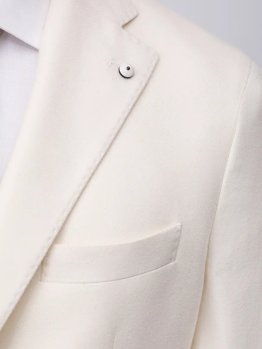 Пиджак хлопковый L.B.M. 1911 52527/1/2692 Белый  Фото 5