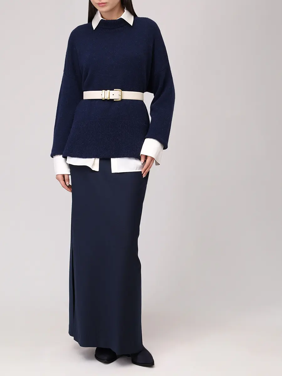 Свитер из шерсти альпака ANTONELLI FIRENZE 41609P-01654-1241 Синий  Фото 2