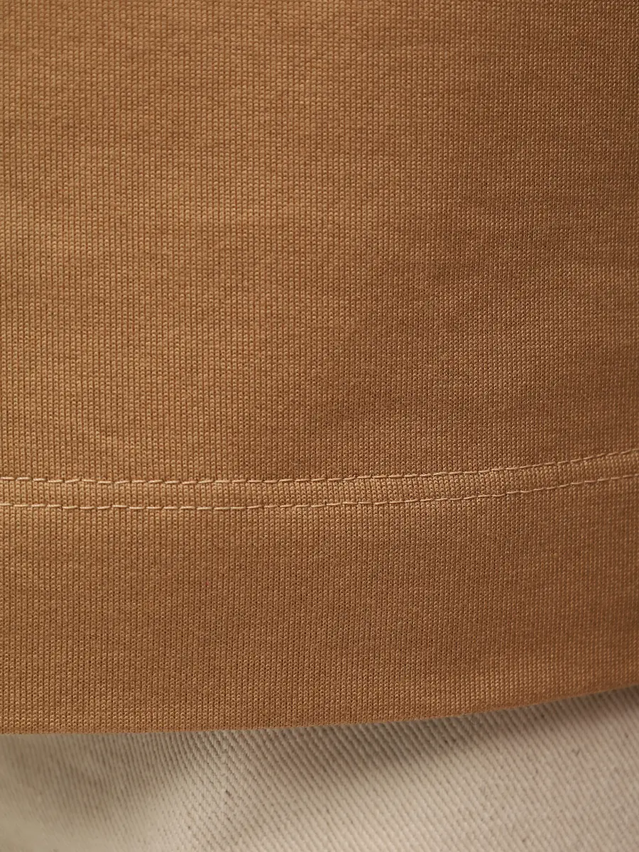 Поло хлопковое BOSS 50543880/260 Бежевый  Фото 6