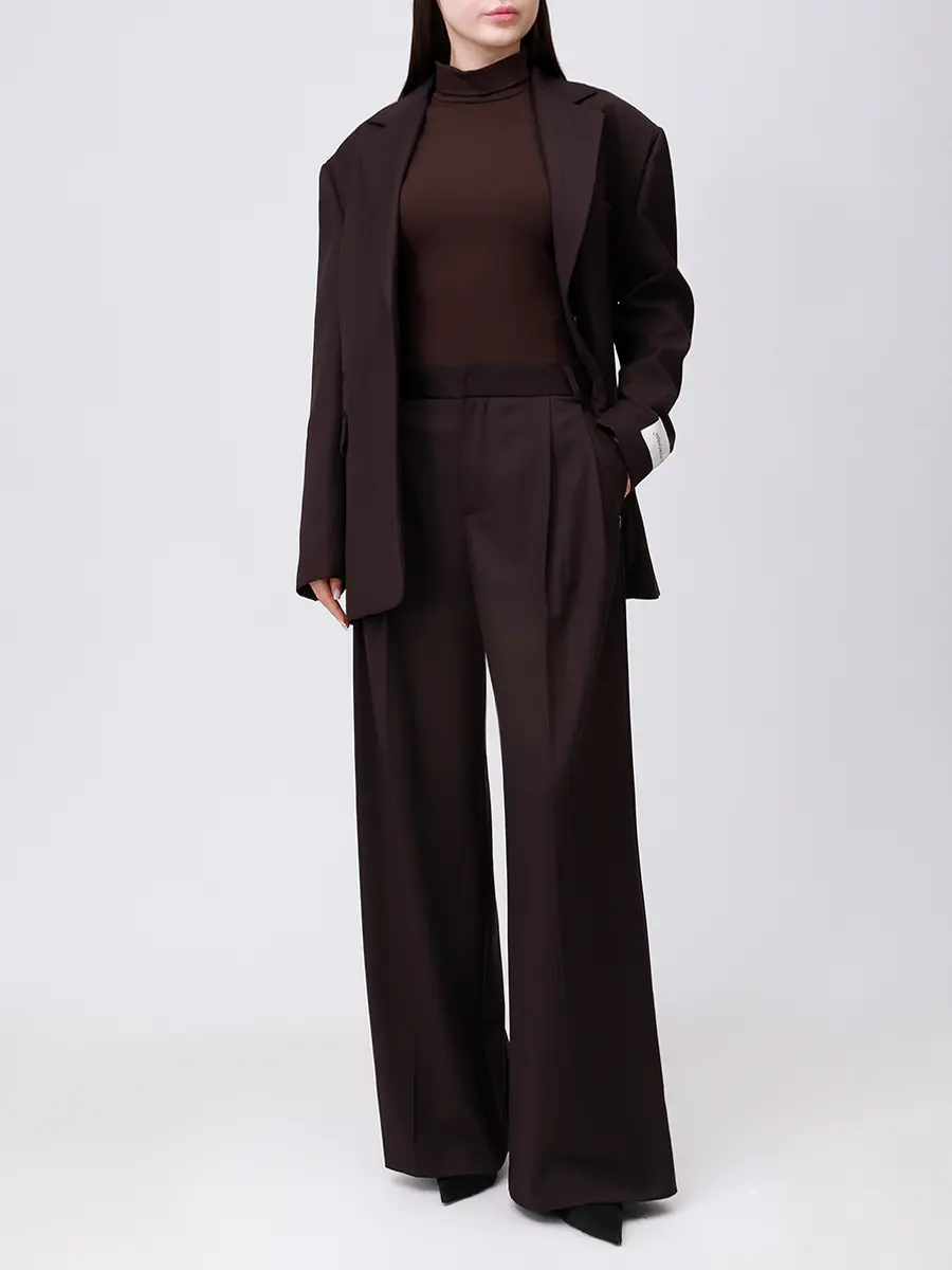 Брюки однотонные HINNOMINATE HMABW02220 Коричневый  Фото 2