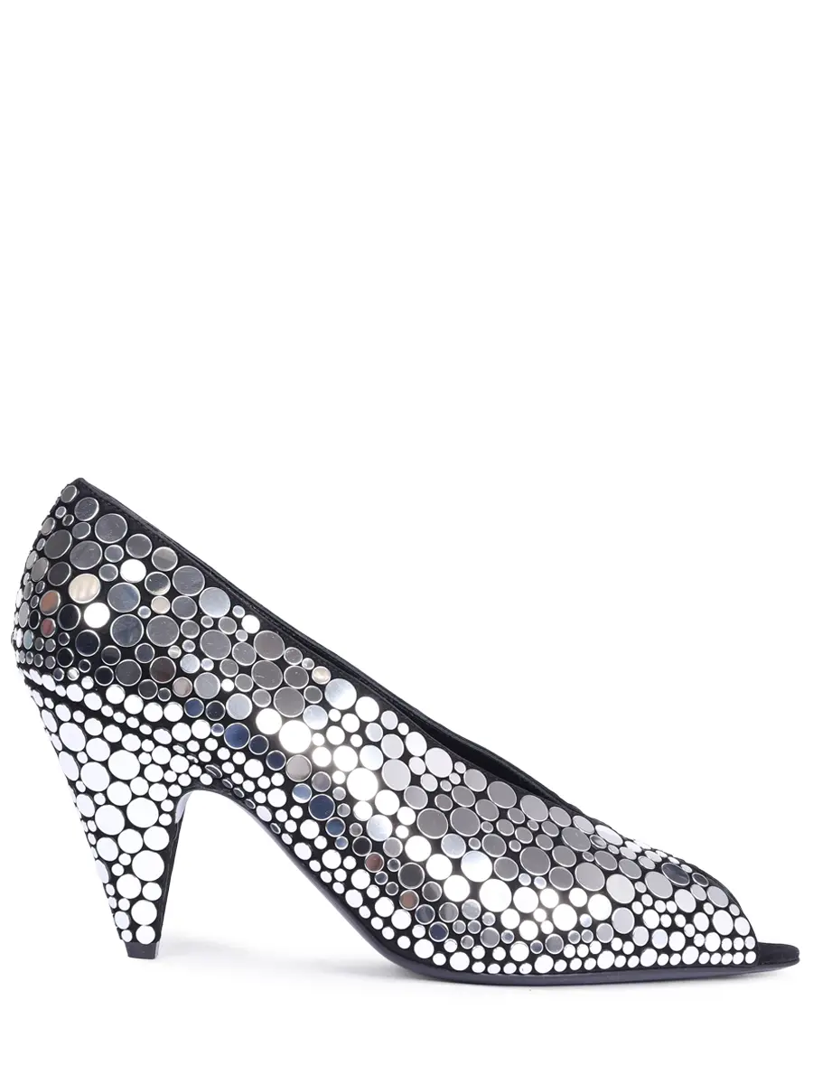 Туфли замшевые Beak SERGIO ROSSI B13170-MFL359-1498-110 Серебряный 