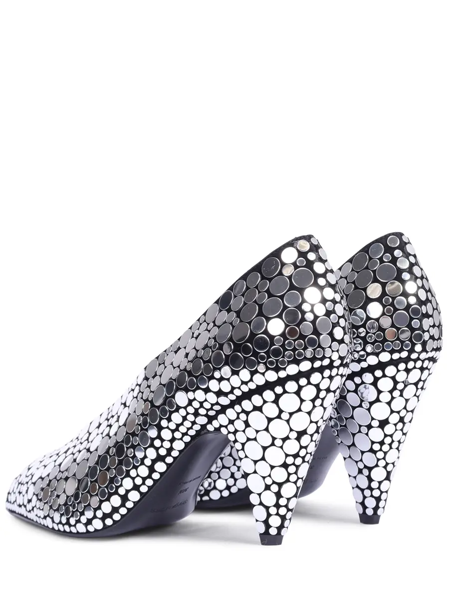 Туфли замшевые Beak SERGIO ROSSI B13170-MFL359-1498-110 Серебряный  Фото 4