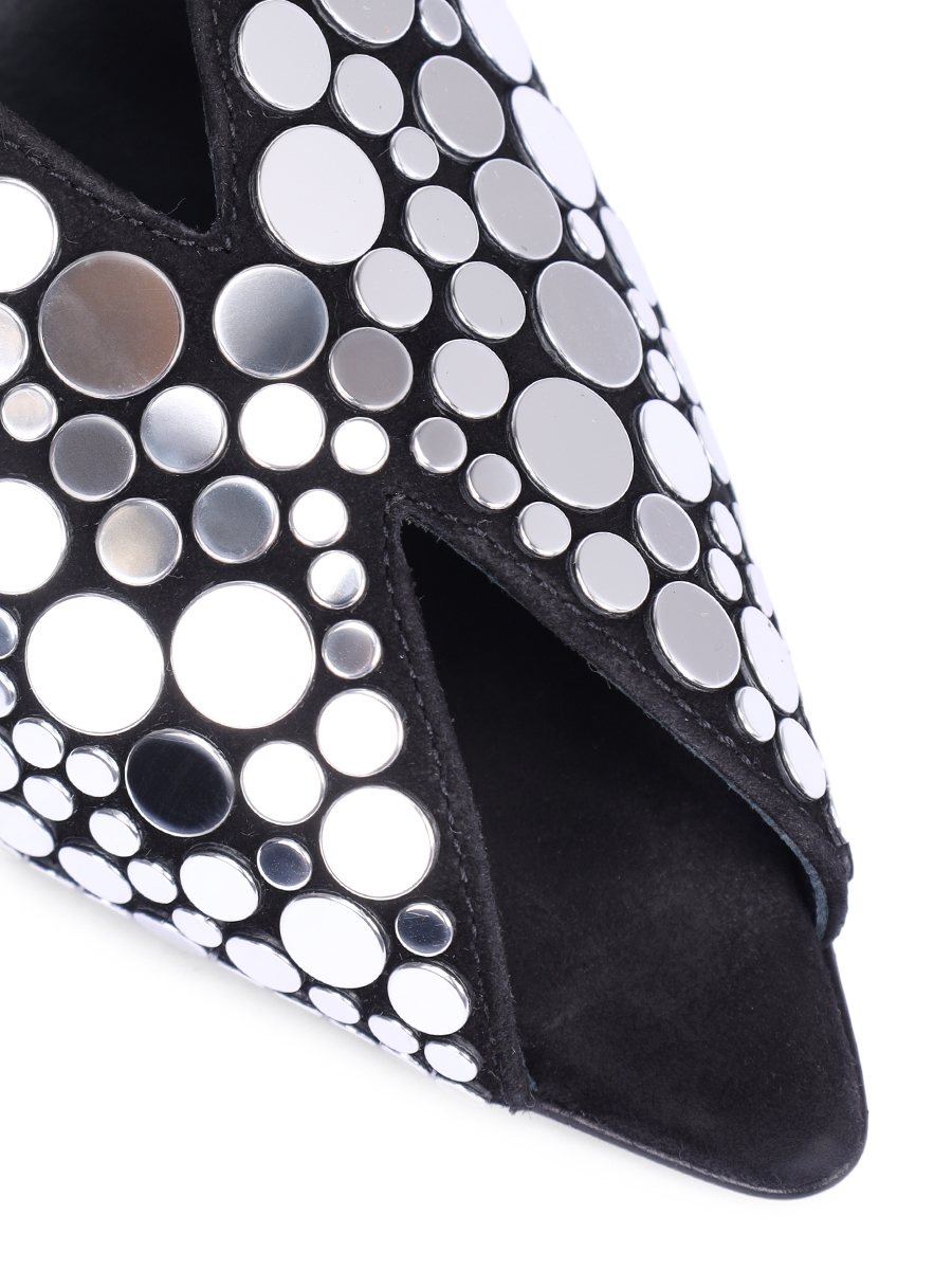 Туфли замшевые Beak SERGIO ROSSI B13170-MFL359-1498-110 Серебряный  Фото 5