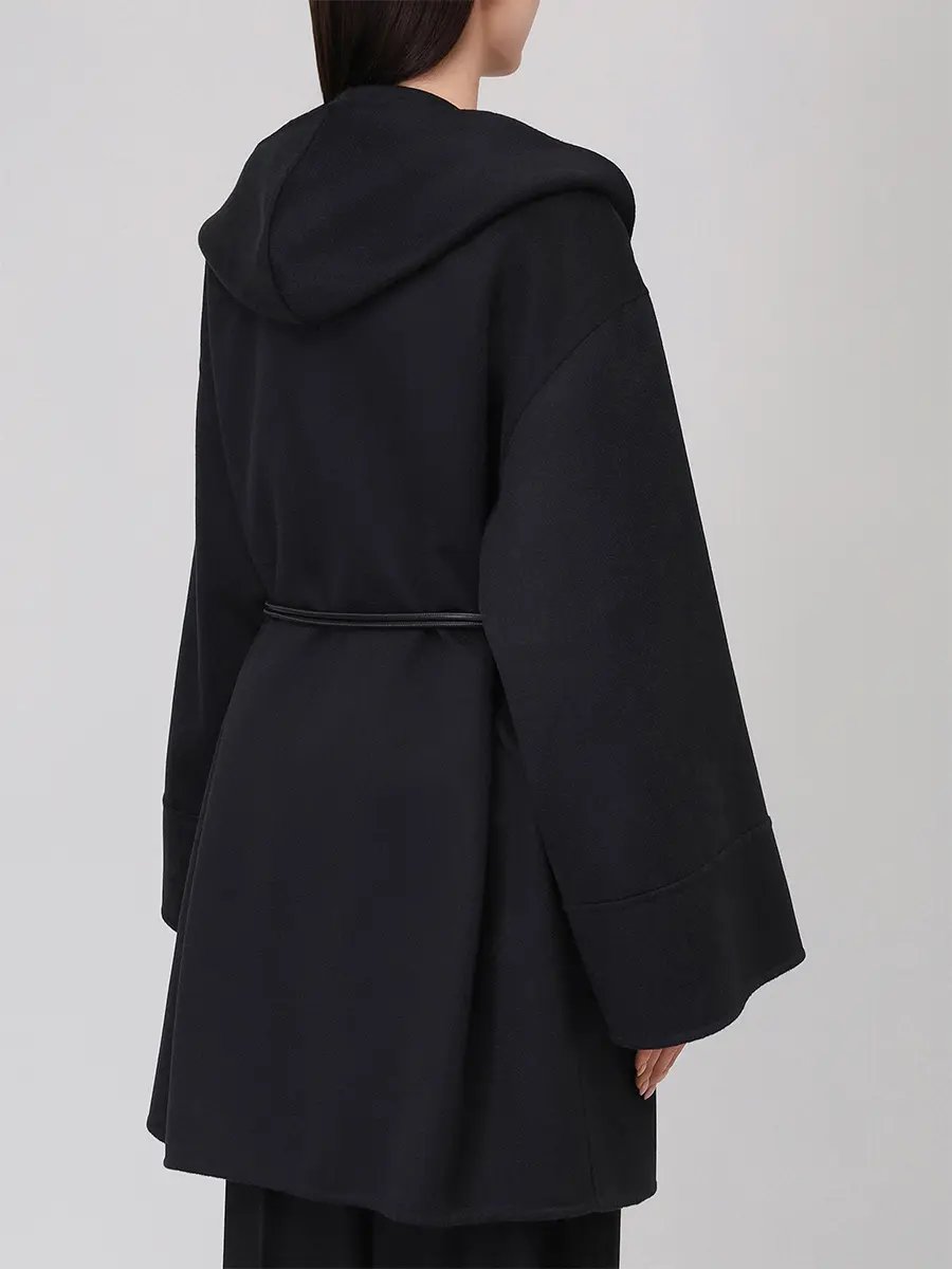 Пальто кашемировое AGNONA TH1028U-D7036U-K09 Черный  Фото 3