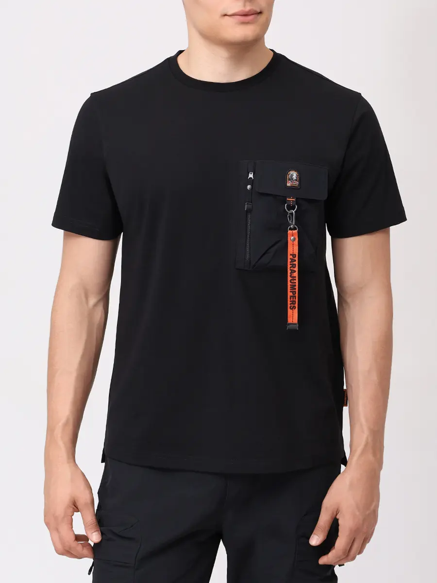 Футболка хлопковая PARAJUMPERS 25WMPMTSRE07/0541 Черный  Фото 4