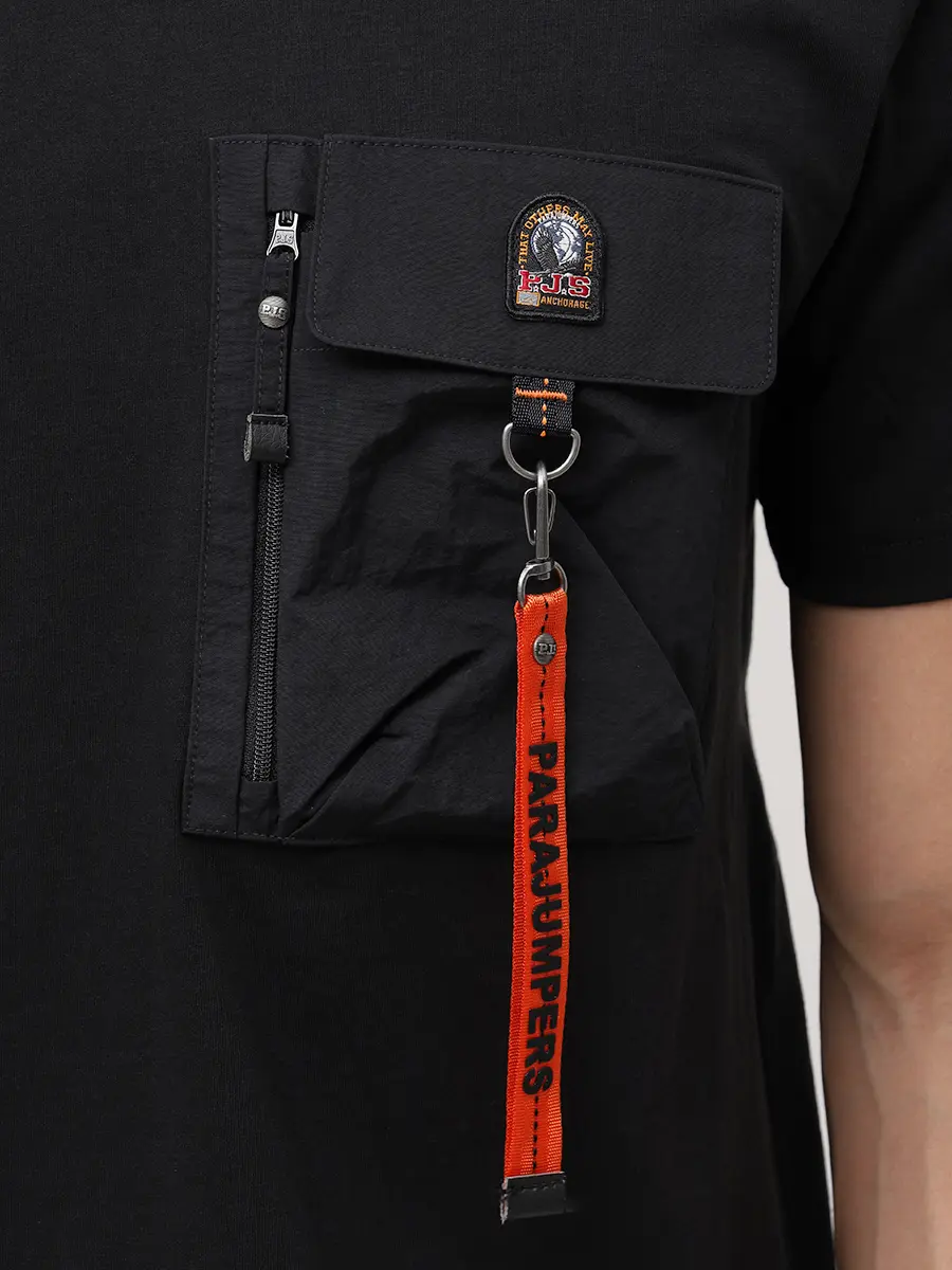 Футболка хлопковая PARAJUMPERS 25WMPMTSRE07/0541 Черный  Фото 5