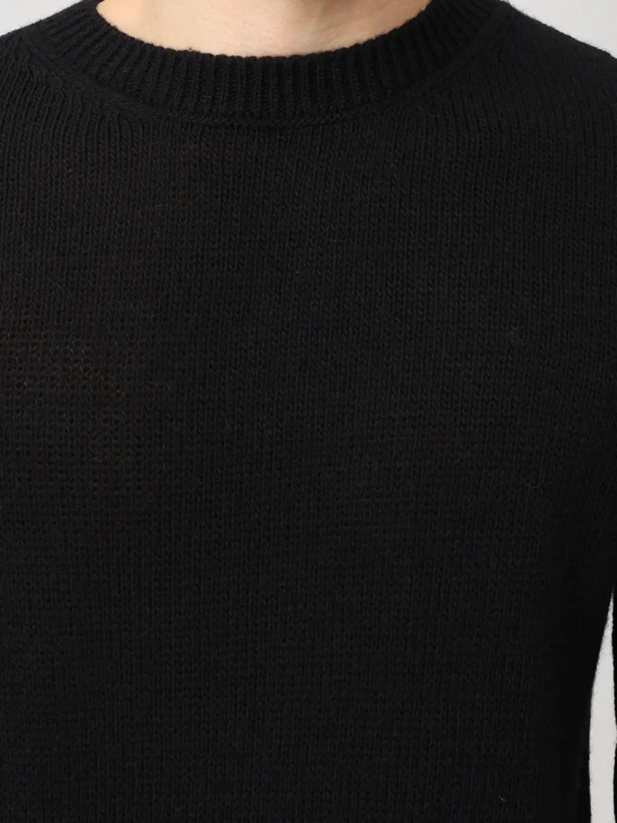 Джемпер вязаный HINNOMINATE HMABM01455 Черный  Фото 5