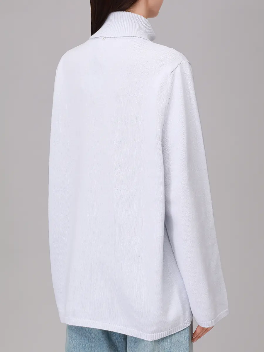 Свитер шерстяной LORENA ANTONIAZZI I25120DM34A_2472 503 Голубой  Фото 3