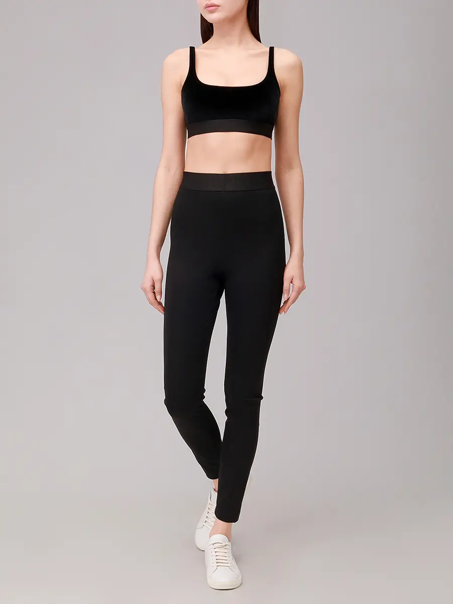 Леггинсы из вискозы DOLCE & GABBANA FTB5TT FUGRC N0000 Черный  Фото 2