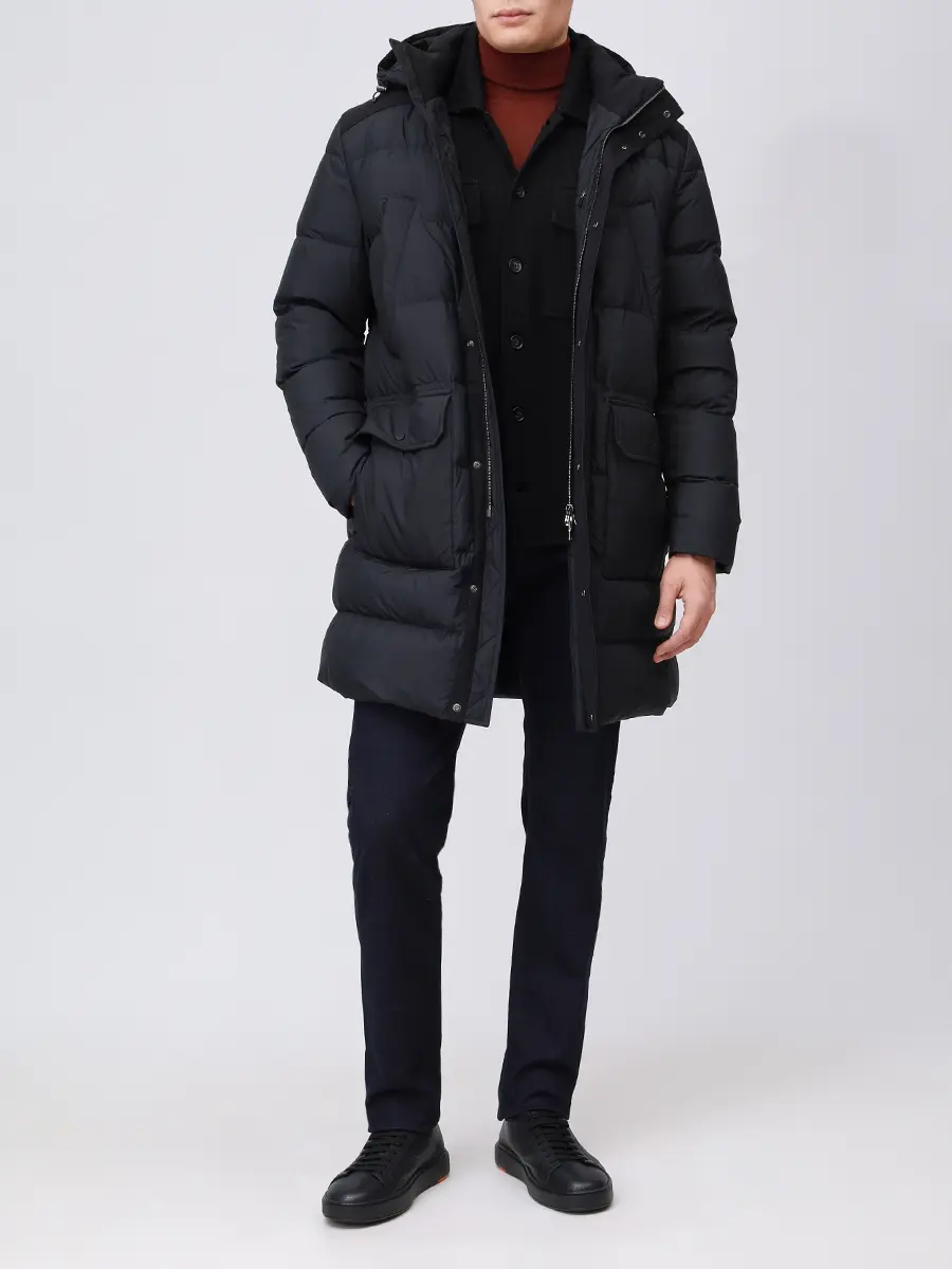 Пуховик стеганый PAUL & SHARK 14312592/011 Черный  Фото 2