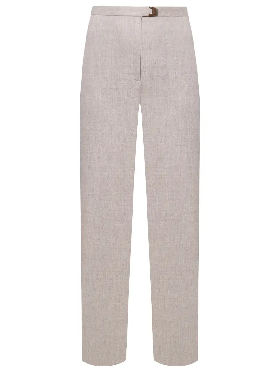 Брюки шерстяные AGNONA T70602U-UW035U-N42 Бежевый 