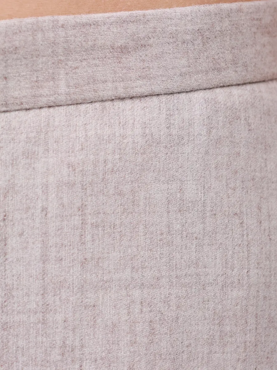 Брюки шерстяные AGNONA T70602U-UW035U-N42 Бежевый  Фото 6