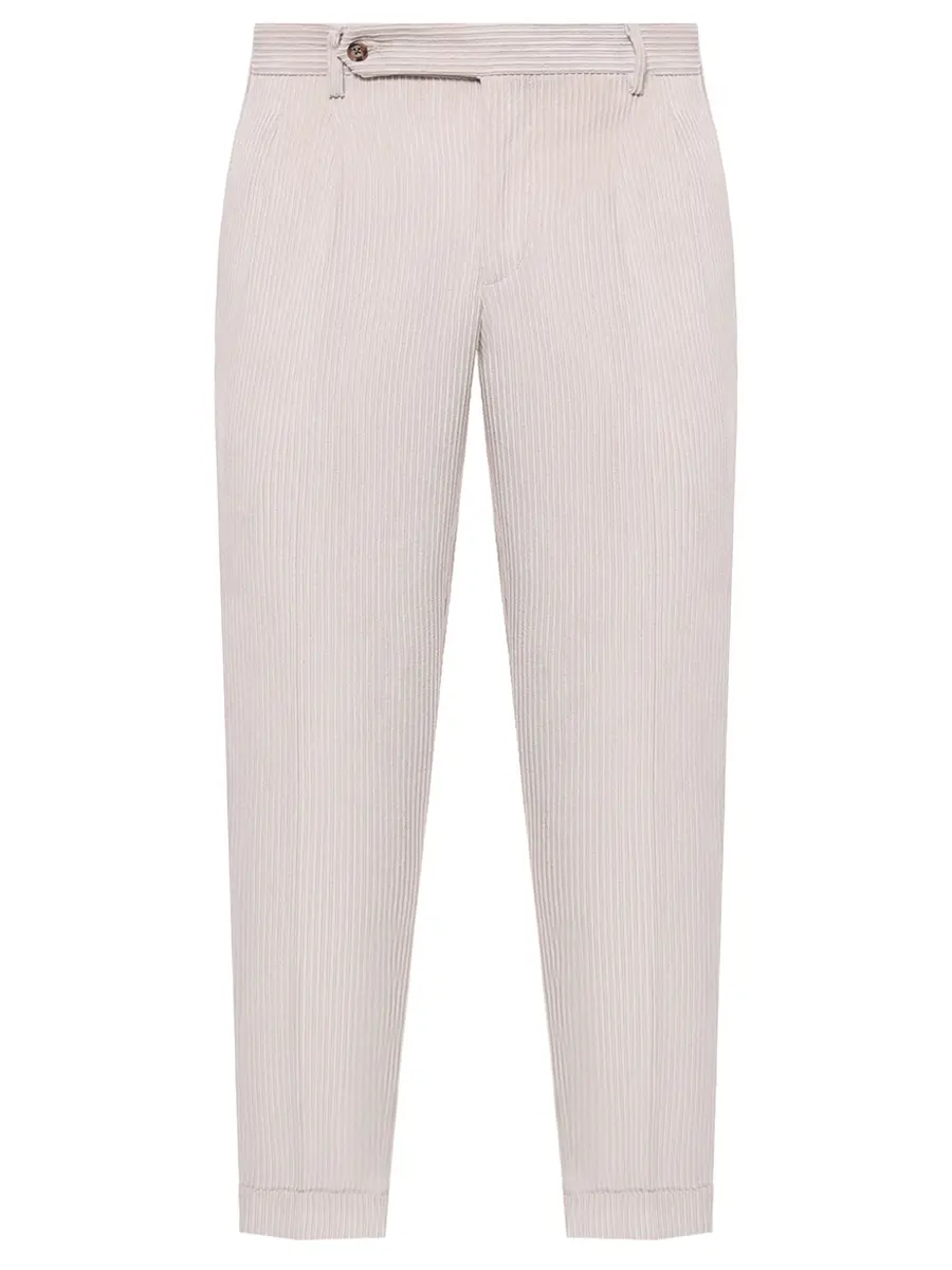 Брюки однотонные BARBA NAPOLI BU 3500/00007/51024/0005 Кремовый 