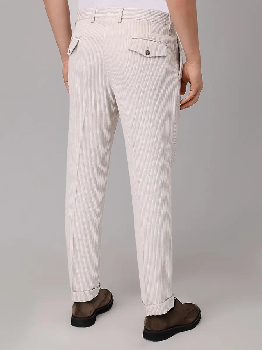 Брюки однотонные BARBA NAPOLI BU 3500/00007/51024/0005 Кремовый  Фото 3