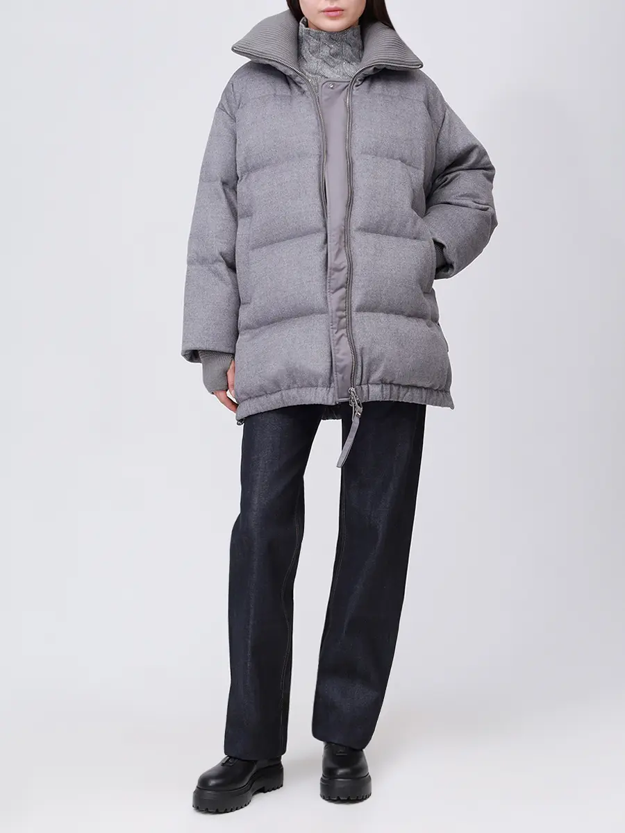 Пуховик стеганый DUNO BLANCA 410 Серый  Фото 2