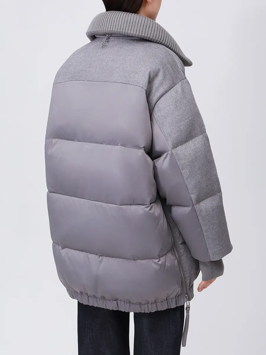 Пуховик стеганый DUNO BLANCA 410 Серый  Фото 3