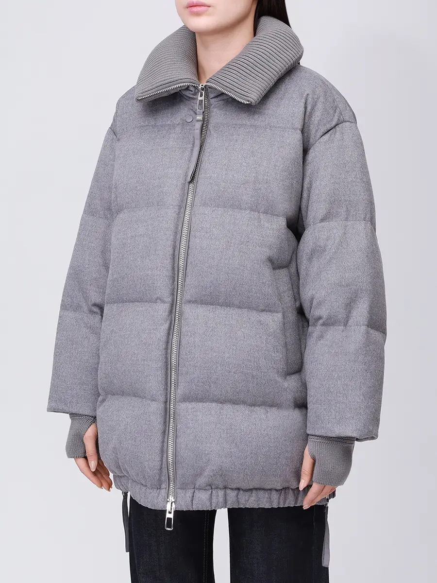 Пуховик стеганый DUNO BLANCA 410 Серый  Фото 4