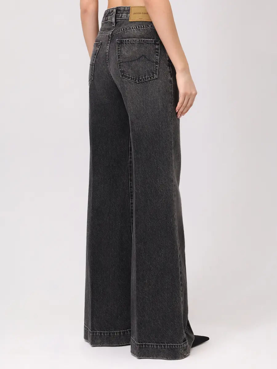 Джинсы-клеш хлопковые JACOB COHEN JDM_Q0013 001 T785A V1 600F Черный  Фото 3