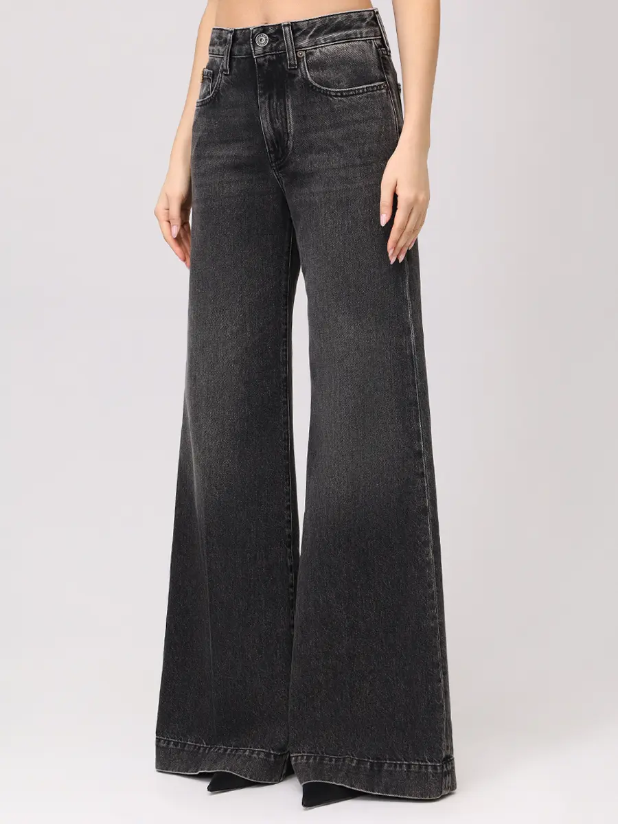 Джинсы-клеш хлопковые JACOB COHEN JDM_Q0013 001 T785A V1 600F Черный  Фото 4