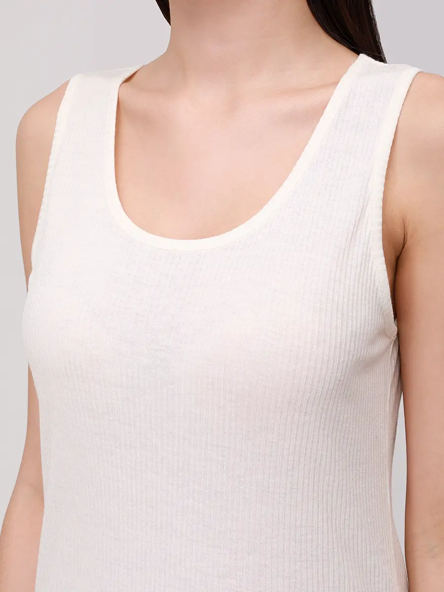 Майка из вискозы и шерсти LOULOU DE SAISON ALISUDI LDS Белый  Фото 4