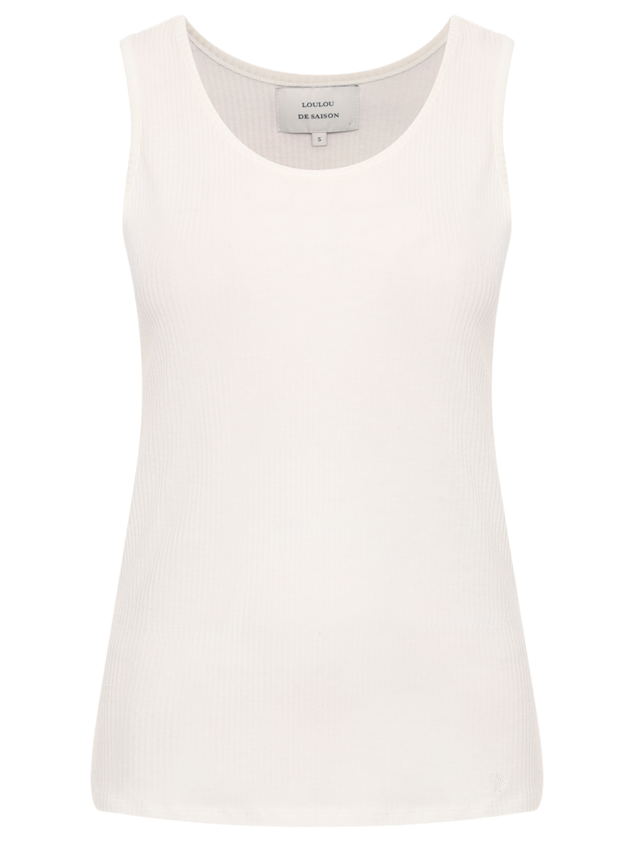 Майка из вискозы и шерсти LOULOU DE SAISON ALISUDI LDS Белый 