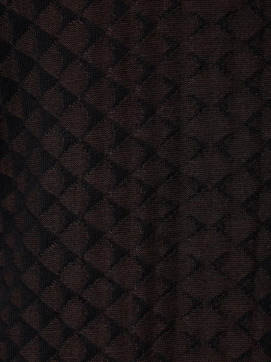 

Поло из шерсти и шелка, Черный, 902505/002531/1000