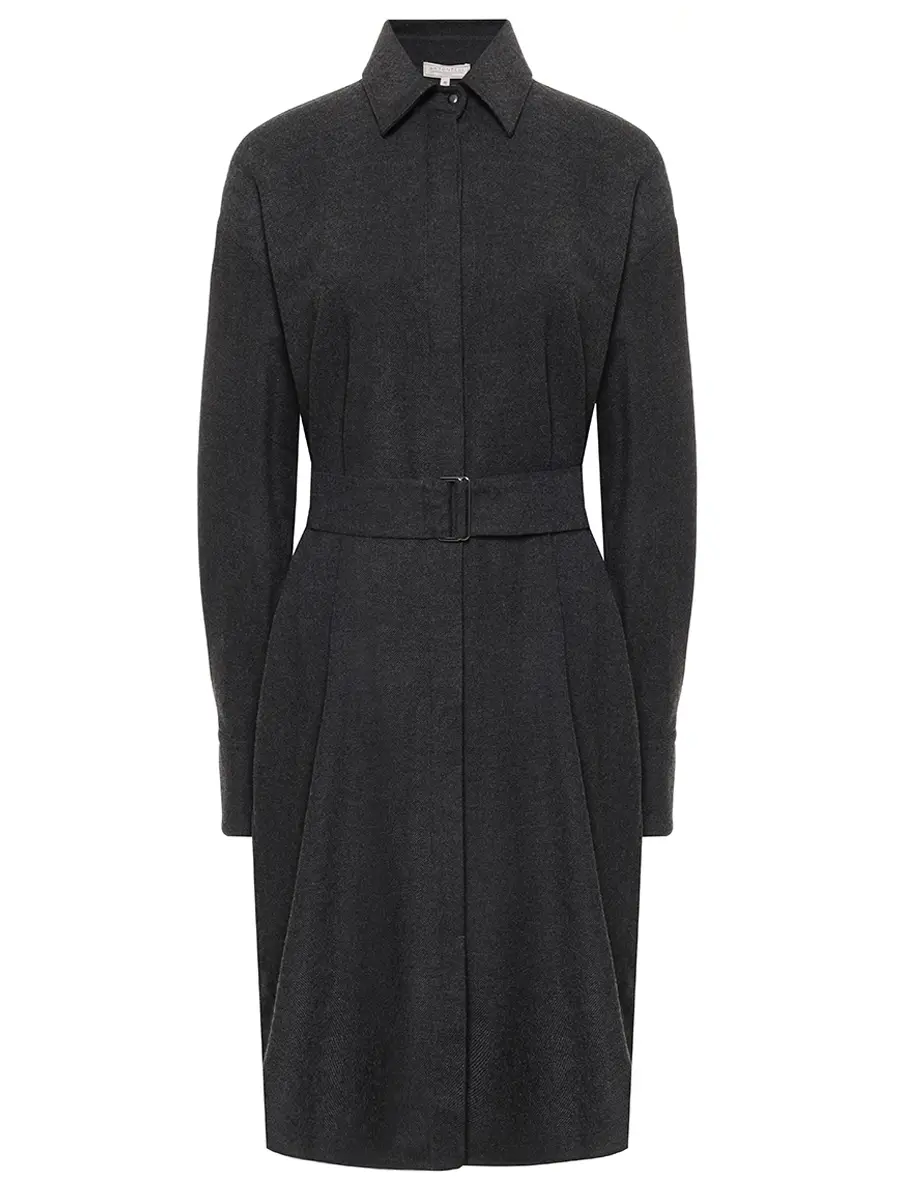 Платье из вискозы и шерсти ANTONELLI FIRENZE P6452-869C-915 Темно- Серый 