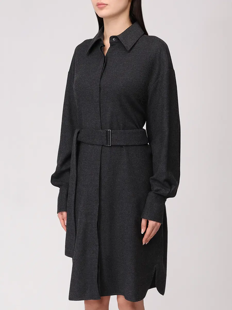 Платье из вискозы и шерсти ANTONELLI FIRENZE P6452-869C-915 Темно- Серый  Фото 4