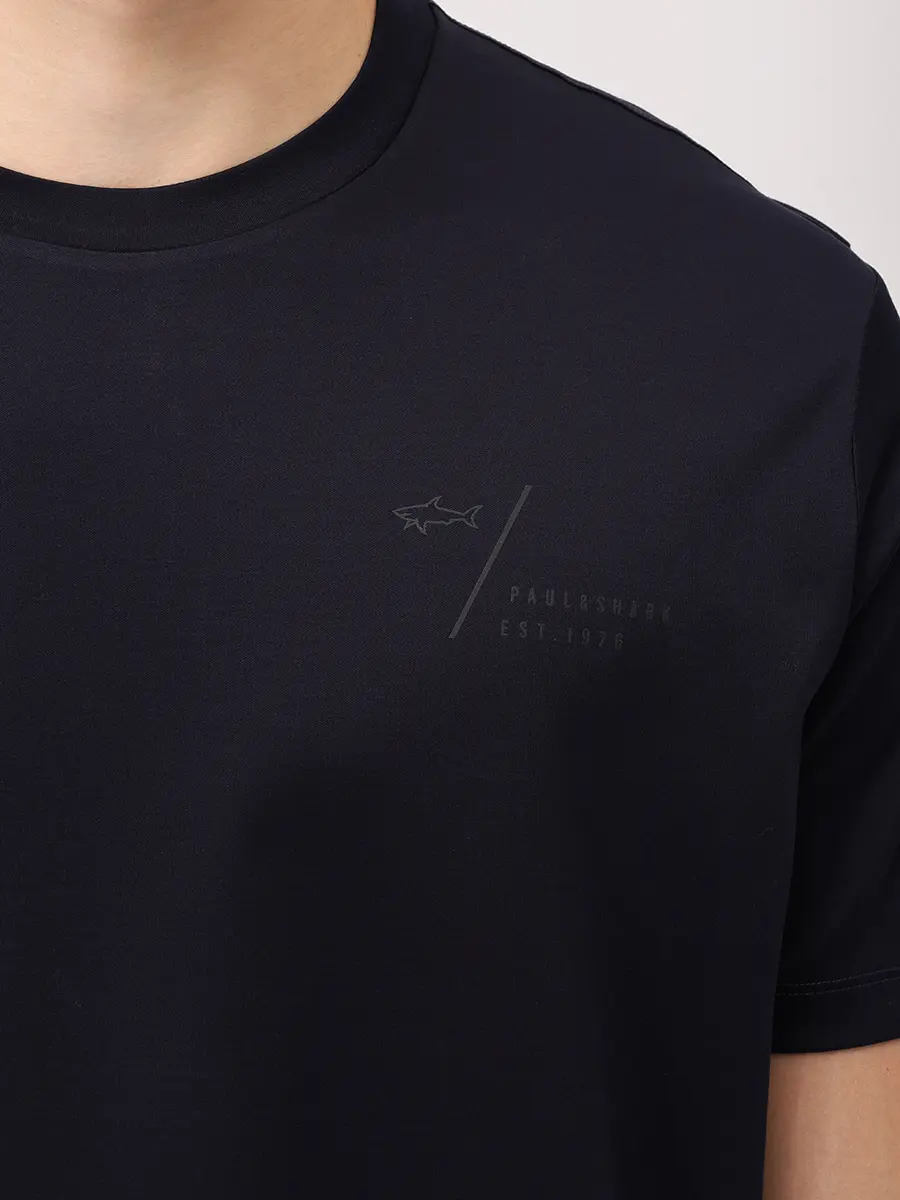 Футболка хлопковая PAUL & SHARK 15311622/050 Синий  Фото 5