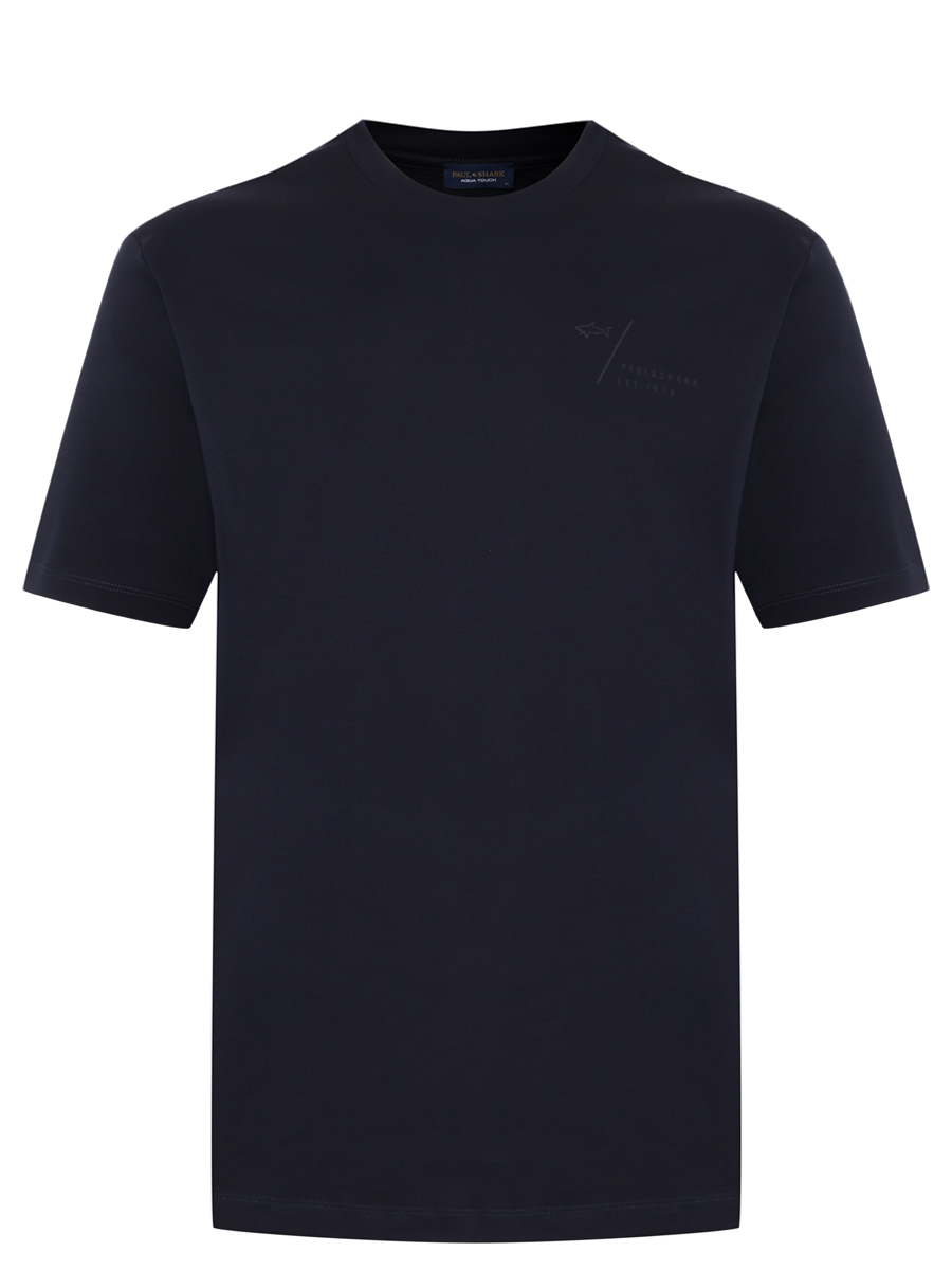 Футболка хлопковая PAUL & SHARK 15311622/050 Синий 