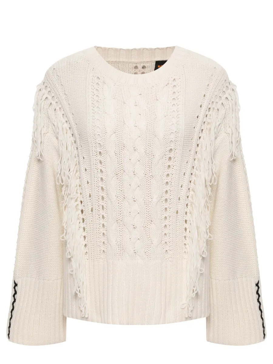 

Джемпер хлопковый, Кремовый, 50543949/118